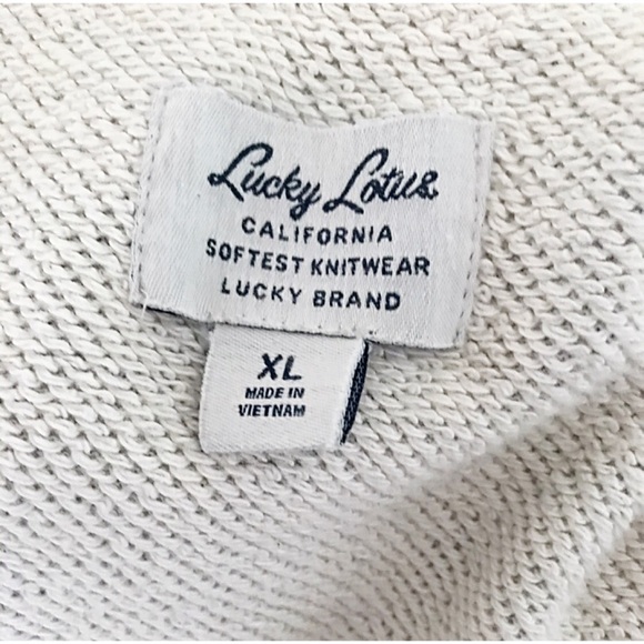 Lucky Lotus by Lucky Brand Knit Raw Edge Jacket | Size XL - Picture 6 of 8